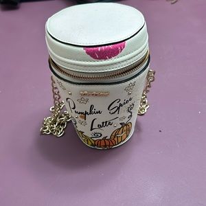 Betsey Johnson Pumpkin Spice Crossbody Latte Purse Bag